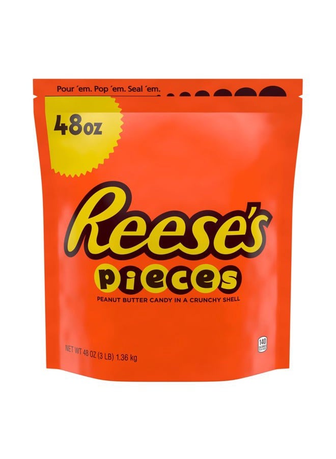 REESE'S PIECES Chocolate Peanut Butter Candy, 48 Ounce Bag - Image 3