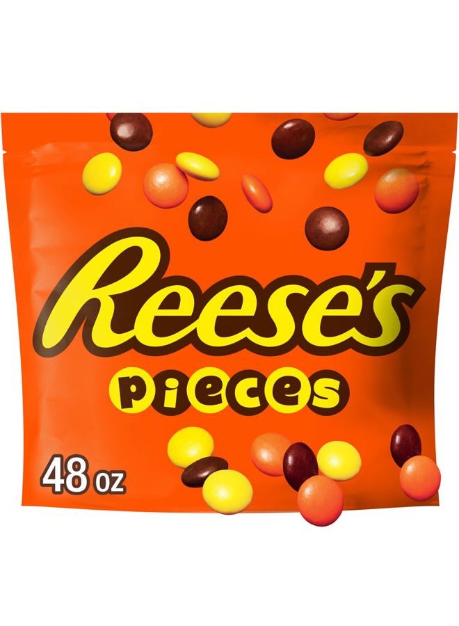 REESE'S PIECES Chocolate Peanut Butter Candy, 48 Ounce Bag - Image 1