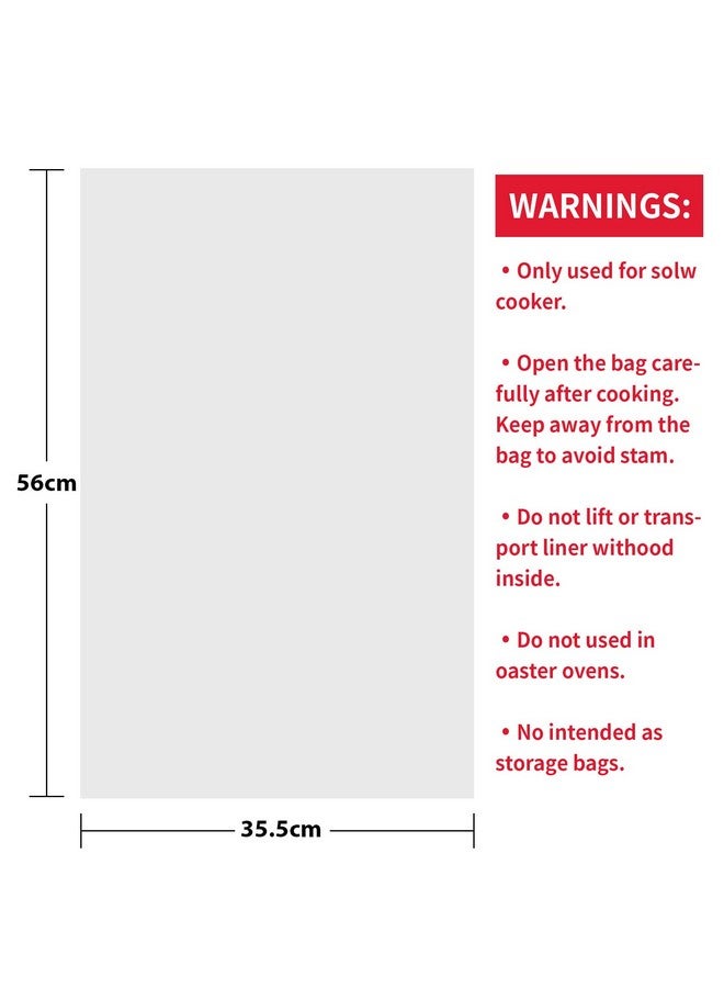 ECOOPTS 20 Count Disposable Slow Cooker Liners and Cooking Bags | Extra Large Size Fits 6-10QT Pot, 14"x 22" | Suitable for Oval & Round Pot, BPA Free (1 Pack)  - Image 3