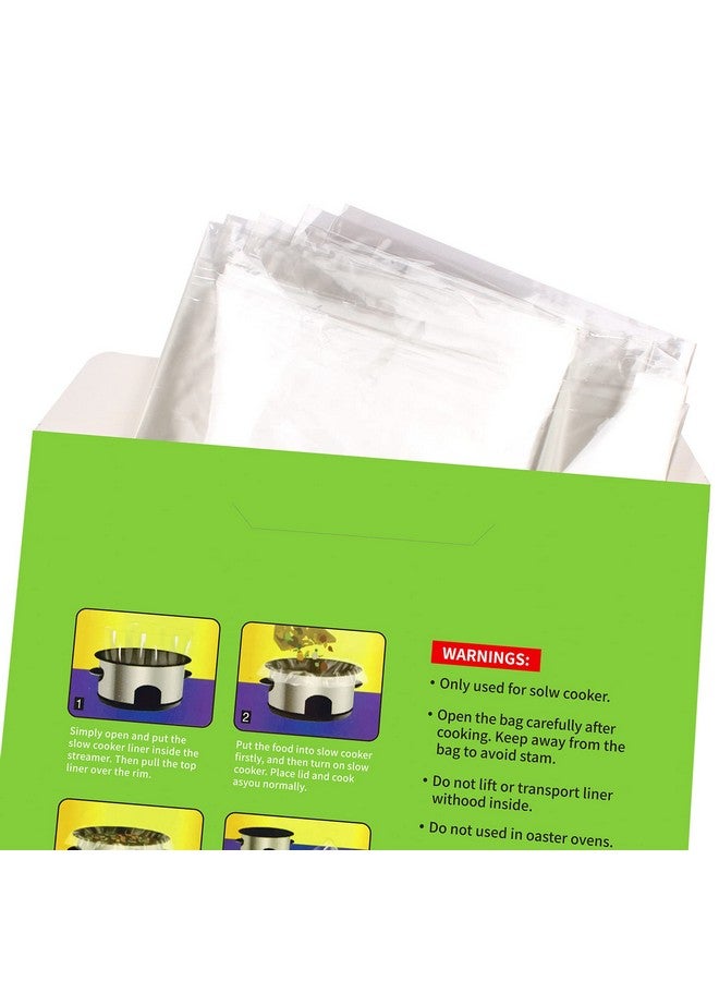 ECOOPTS 20 Count Disposable Slow Cooker Liners and Cooking Bags | Extra Large Size Fits 6-10QT Pot, 14"x 22" | Suitable for Oval & Round Pot, BPA Free (1 Pack)  - Image 5