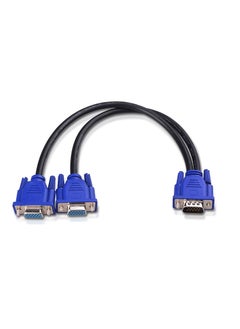 SUNSAR 1ft Full HD 1080P VGA Splitter Cable Dual VGA Monitor Y Cable 1 Male to 2 Female Adapter Converter Video Cable for Screen Duplication  - Image 1