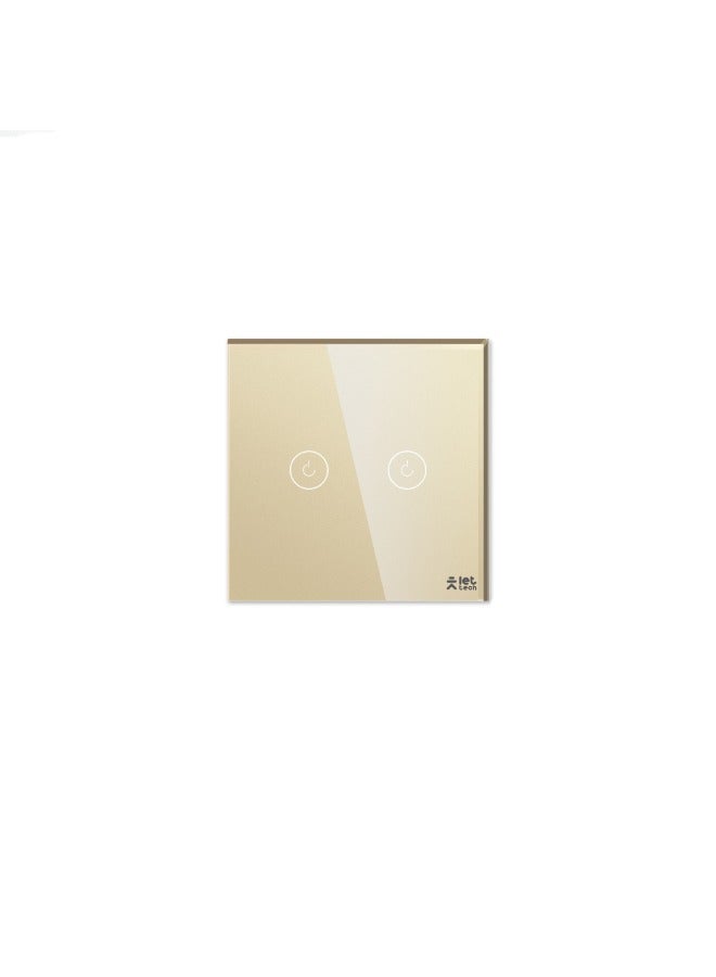 دع التقنية مفتاح إنارة ذكي واي فاي ثنائى - ذهبى - Image 1