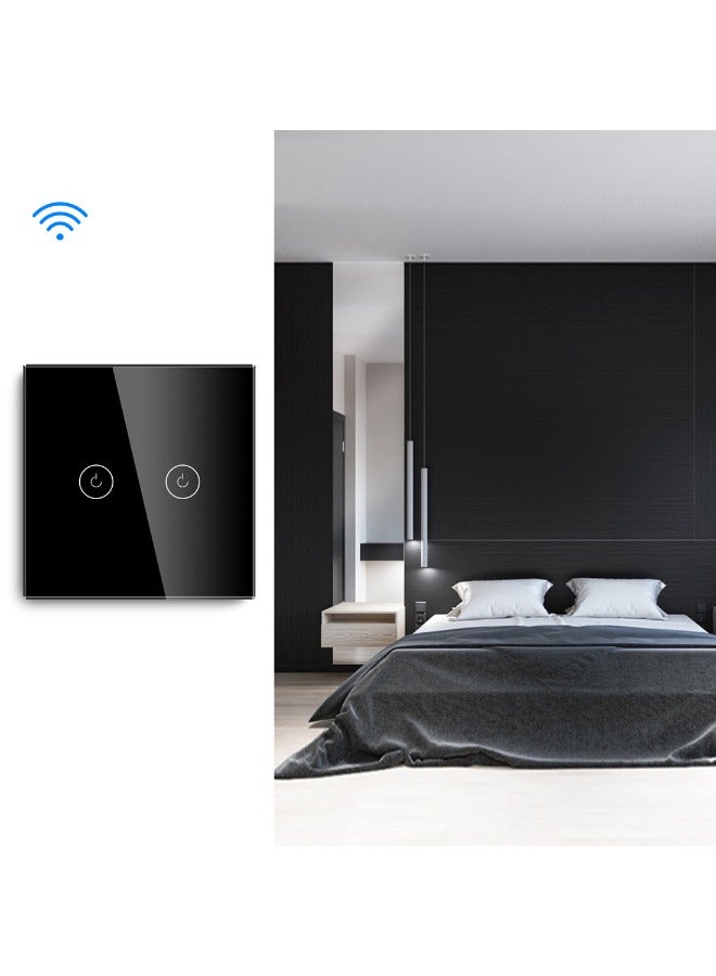 دع التقنية مفتاح إنارة ذكي واي فاي ثنائى - ذهبى - Image 4