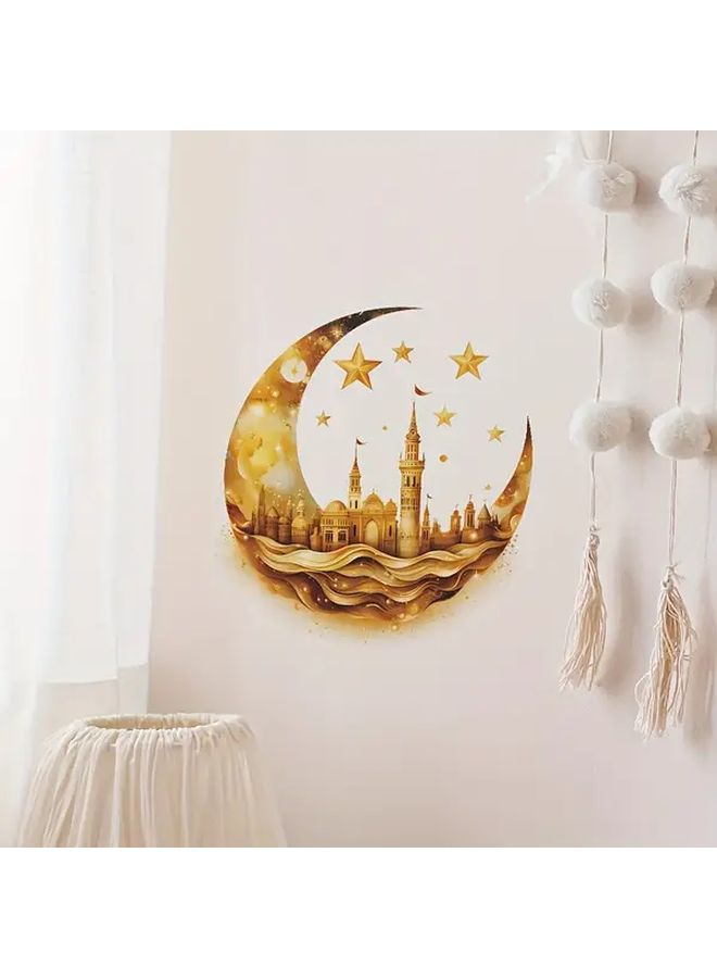 ملصقات جدار رمضان القمر النجم النموذج أ ديكور حفلة مهرجان منزلي - Image 2