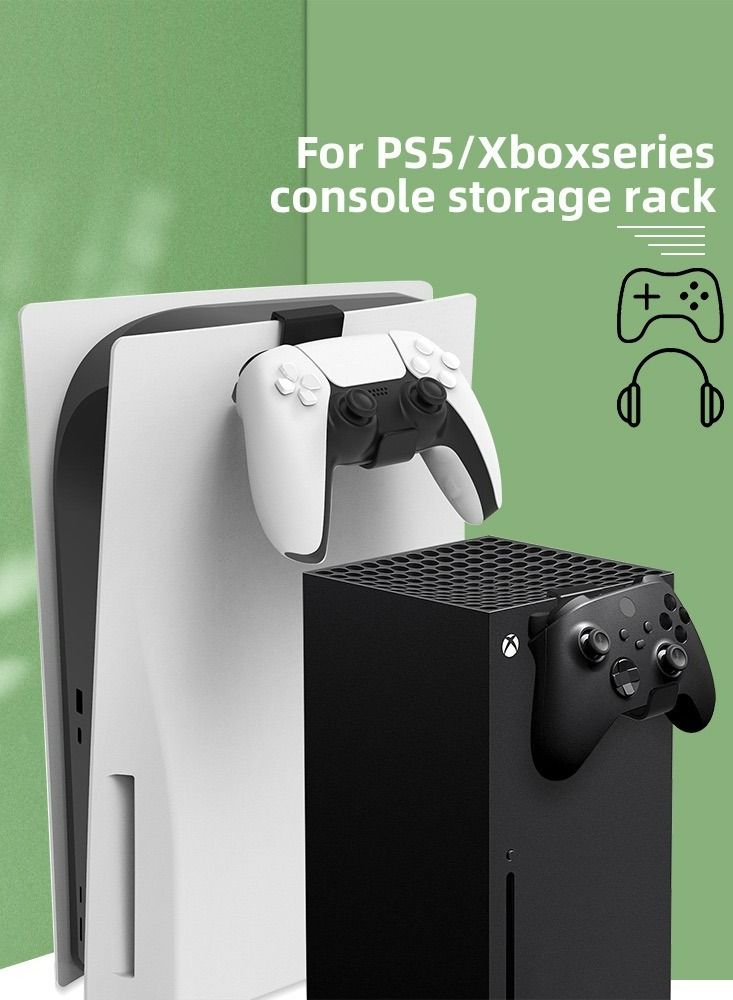 حامل سماعة رأس PS5 بتصميم بسيط، خطاف سماعة رأس PS5، حامل سماعة رأس PS5، حامل سماعة رأس للألعاب، حامل سماعة رأس لـ PS5 وXbox Series X مع براغي - Image 1