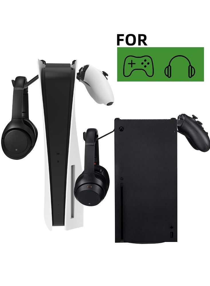 حامل سماعة رأس PS5 بتصميم بسيط، خطاف سماعة رأس PS5، حامل سماعة رأس PS5، حامل سماعة رأس للألعاب، حامل سماعة رأس لـ PS5 وXbox Series X مع براغي - Image 5
