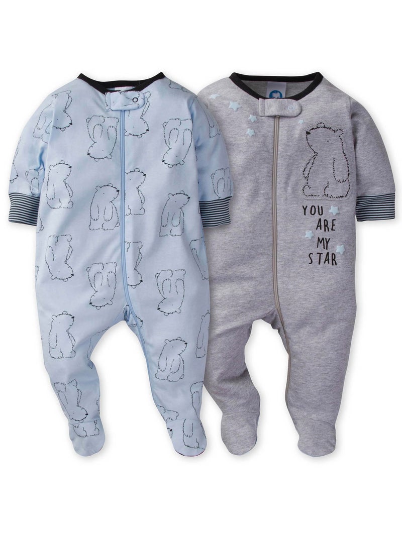 Gerber Baby Boys 2Pack Sleep N Play Hello Bear Newborn - Image 2