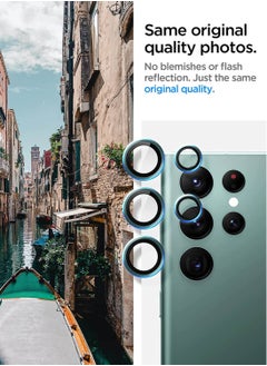 Spigen Glastr Ez Fit Optik Pro for Samsung Galaxy S22 Ultra Camera Lens Protector (2 Pack) - Green  - Image 3
