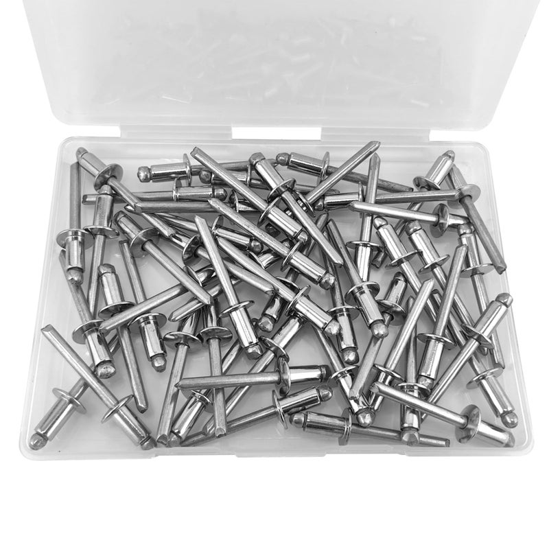 ALLCLEAN 50 Pcs 1/4" x 1/2" Stainless Steel Blind Pro Rivets,6.4 x 12mm Pop Rivets,Stainless Steel Grip and Stainless Steel Mandrel - Image 5