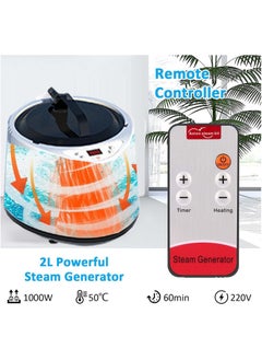 Generic Portable Sauna Steam Tent with 2L Steam Generator Full Size Home Personal Sauna Box Steam Room for Home Relaxation Spa Including Carry Bag 1000W (Blue)  - Image 3