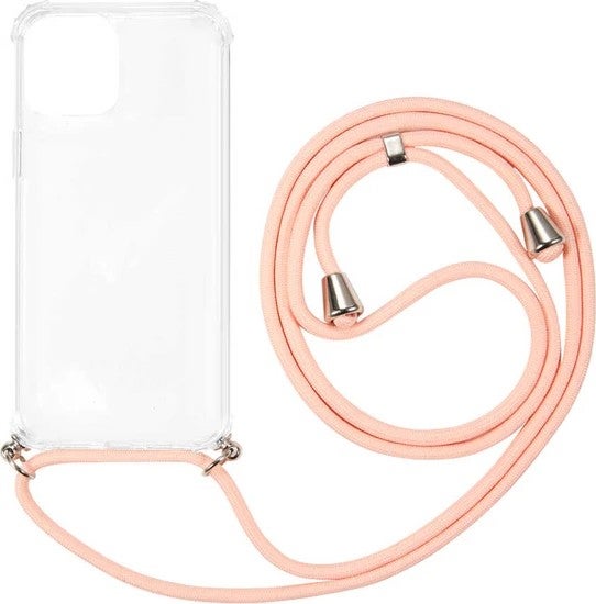 TahTicMer Apple iphone 13 Mini Case Shoulder Neck Strap Rope Transparent Anti-Shock X-Rop Case Four Corner Impact Protection  - Image 1