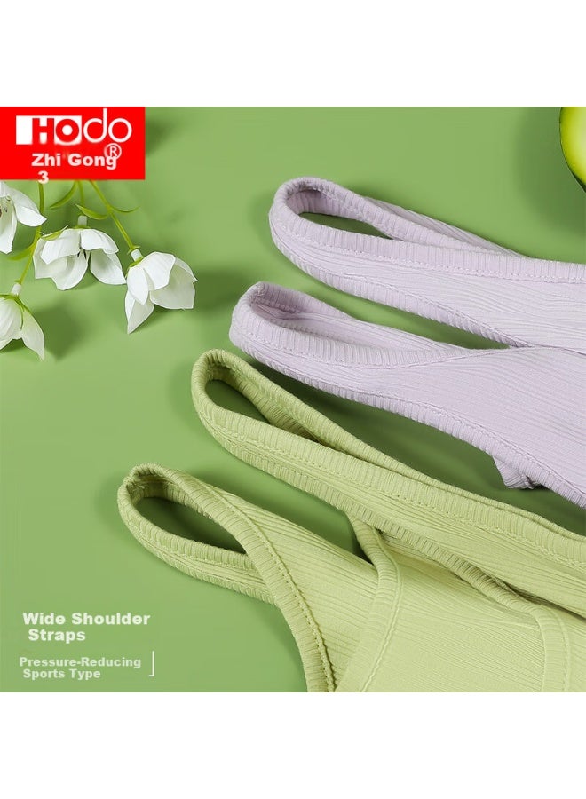 Hodo 2-pack Women's Basic Tank Tops Solid Color Deep U-neck Slimming Inner Wear Outer Wearable Strap Set Three 160/85 - Image 2