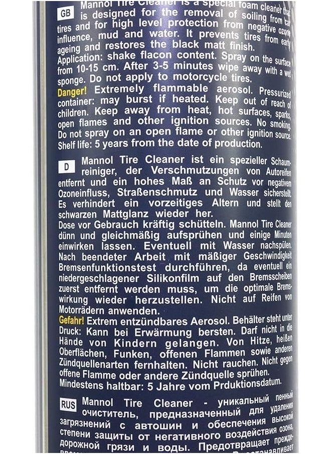 HTE Mannol Germany 2 Pack 9673  Premium Tire Shine Cleaner Spray  650 Ml  - Image 5