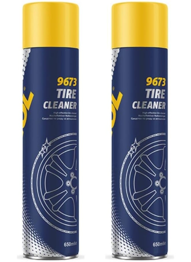 HTE Mannol Germany 2 Pack 9673  Premium Tire Shine Cleaner Spray  650 Ml  - Image 1