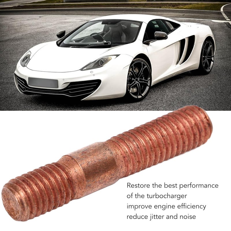 klarako Piping & Piping Kits,8 Pcs M8 1.25 Threaded Turbo Studs Kit 8Mm Metal Alloy High Pressure Resistant Manifold Stud Bolt Nut Hardware - Image 4