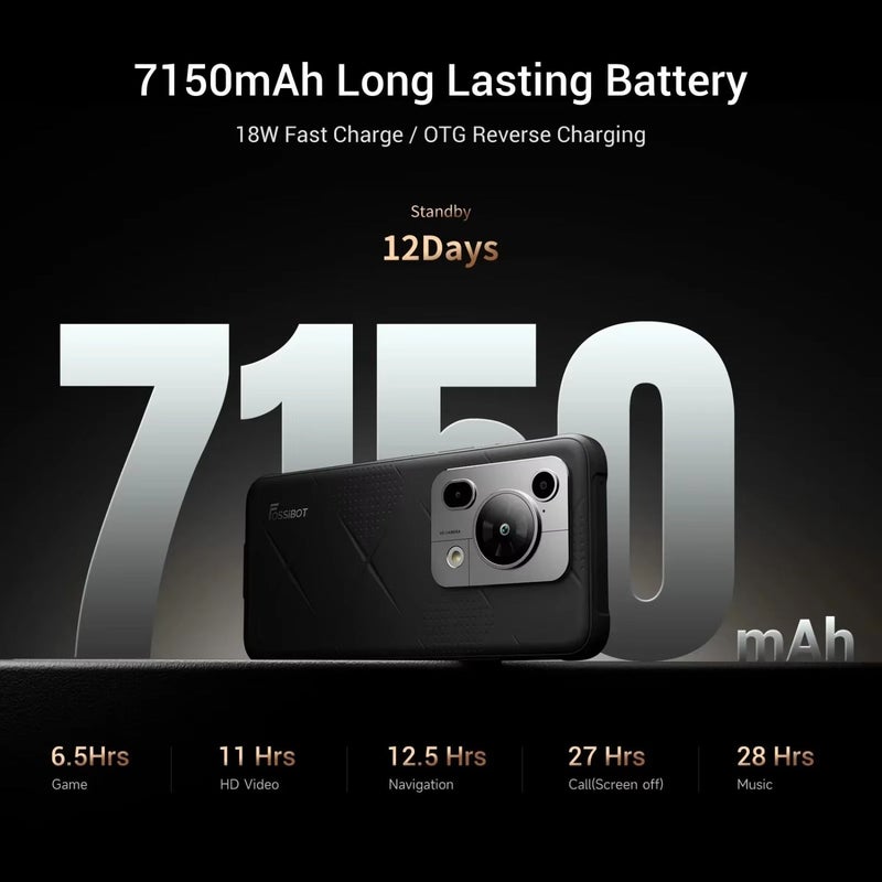 فوسيبوت هاتف ذكي fossibot F112 PRO - وردي - Image 3
