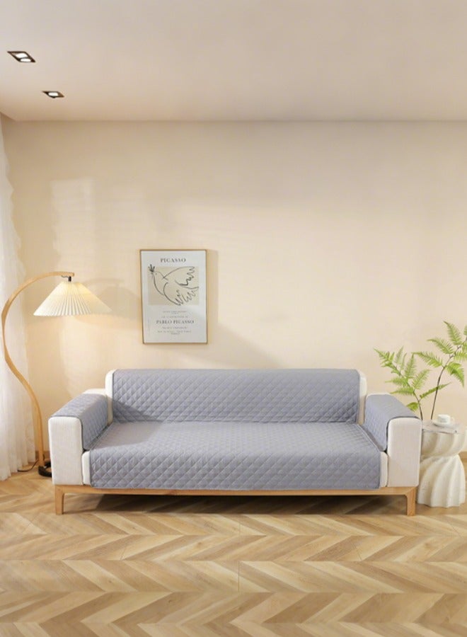 DUNISO غطاء أريكة، غطاء أريكة مقاوم للماء، حصيرة مضادة للغبار من الجانبين للحيوانات الأليفة، غطاء واقي للأريكة، مقاوم للتلوث ومتين، مناسب لجميع الفصول، مناسب للأرائك ذات المقعدين، 130 * 196 سم - Image 2