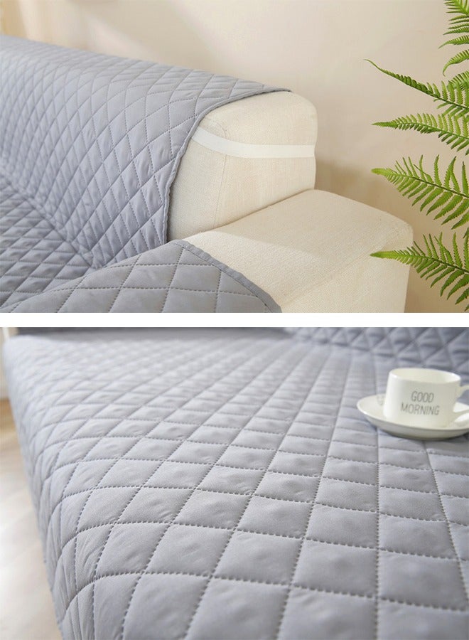 DUNISO غطاء أريكة، غطاء أريكة مقاوم للماء، حصيرة مضادة للغبار من الجانبين للحيوانات الأليفة، غطاء واقي للأريكة، مقاوم للتلوث ومتين، مناسب لجميع الفصول، مناسب للأرائك ذات المقعدين، 130 * 196 سم - Image 4