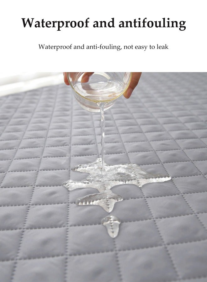 DUNISO غطاء أريكة، غطاء أريكة مقاوم للماء، حصيرة مضادة للغبار من الجانبين للحيوانات الأليفة، غطاء واقي للأريكة، مقاوم للتلوث ومتين، مناسب لجميع الفصول، مناسب للأرائك ذات المقعدين، 130 * 196 سم - Image 5