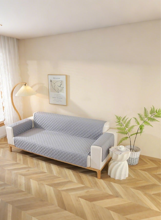 DUNISO غطاء أريكة، غطاء أريكة مقاوم للماء، حصيرة مضادة للغبار من الجانبين للحيوانات الأليفة، غطاء واقي للأريكة، مقاوم للتلوث ومتين، مناسب لجميع الفصول، مناسب للأرائك ذات المقعدين، 130 * 196 سم - Image 3