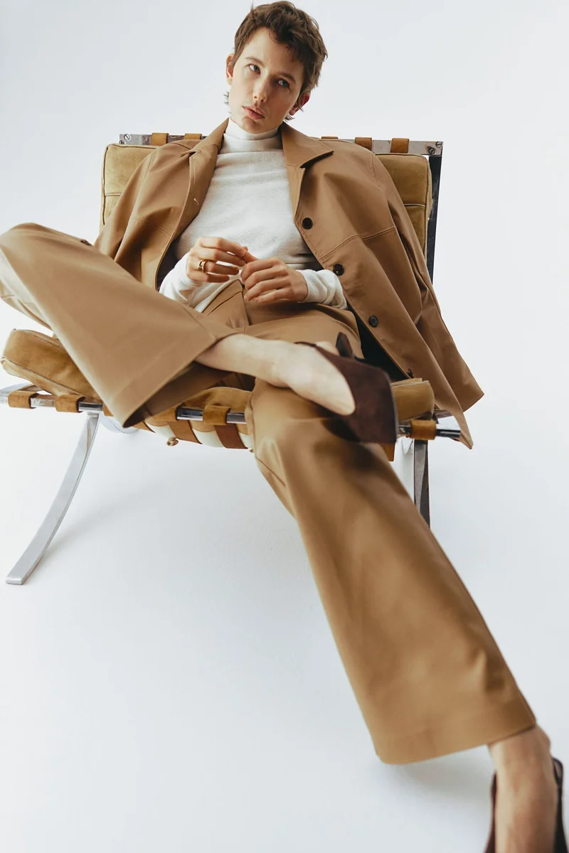 اتش اند ام بنطلون مطلي بقصّة بوت-كت