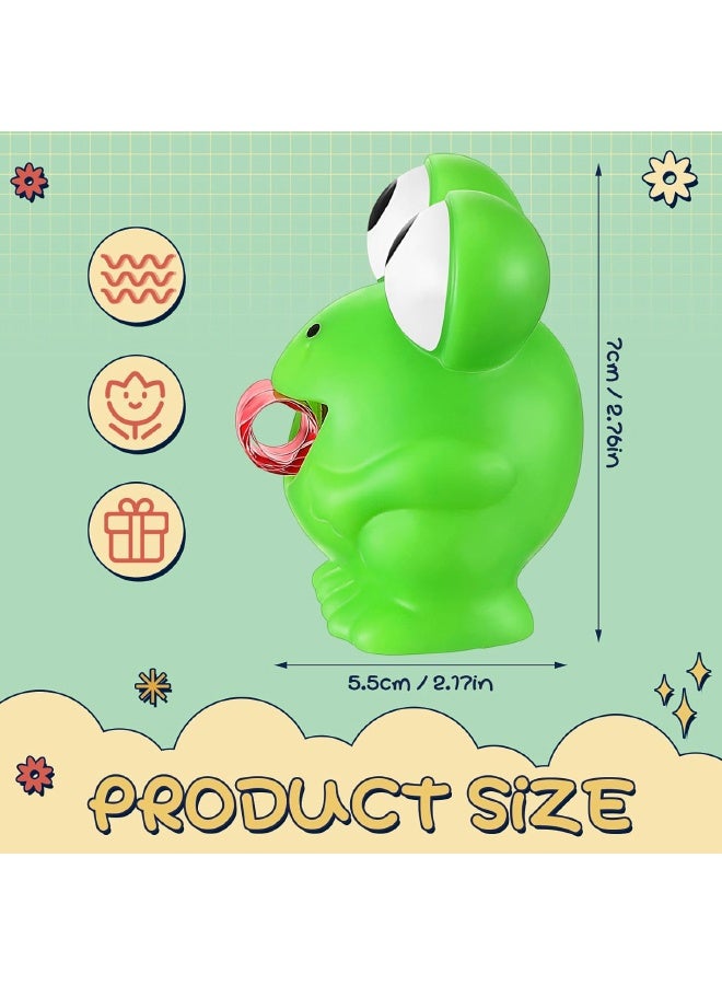6 Pcs Rubber Frog Blowers Toy, Novelty Relief Squeeze Toys, Party Blowers Noise Makers Horns, Frogs Stress Screaming Funny Toy for Party Favors Decor, Birthday, New Years Events, Decompression Relief (Green) - Image 2