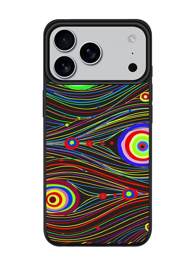 Stylizedd iPhone 17 Pro Max Case, [Compatible with MagSafe] Slim Magnetic cover Phone Case iPhone 17 Pro Max -Peacock Eyes - Image 1