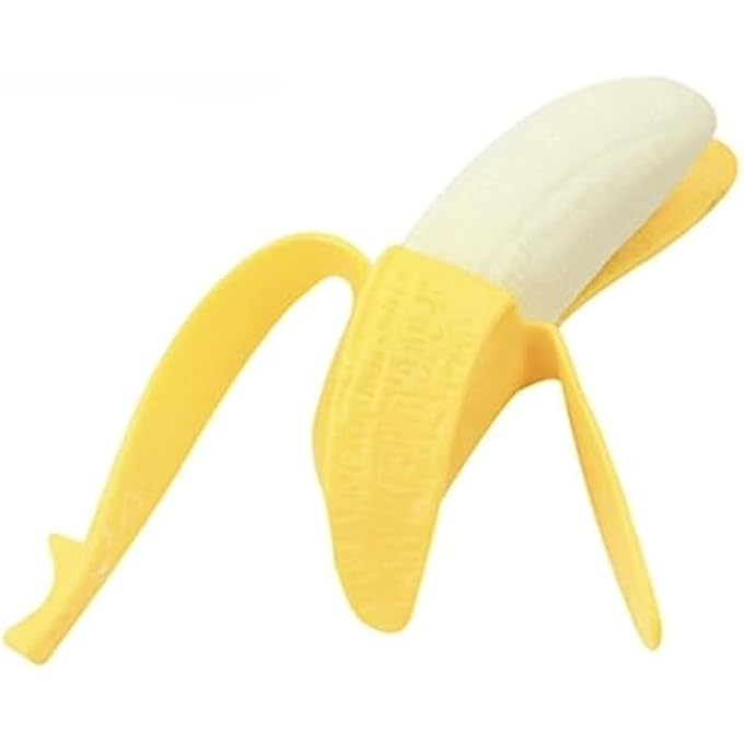 Dhjrefhhd 1Pcs Banana Squeeze Toy Fake Stretchy Fidget Novelty Stress Relief Toys Funny Peeled Fruit - Image 5