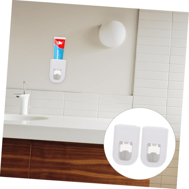 2pcs Wall Mounted Toothpaste Squeezer Set Practical No Drill Bathroom Dispenser Easy Install Rack For Efficient Use Color Random - Image 4