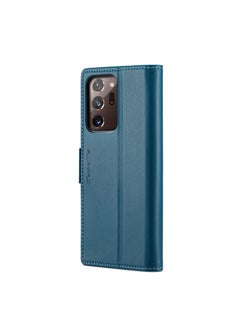 CaseMe Flip Wallet Case For Samsung Galaxy Note 20 Ultra [RFID Blocking] PU Leather Wallet Flip Folio Case with Card Holder Kickstand Shockproof Phone Cover (Blue)  - Image 3