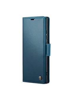 CaseMe Flip Wallet Case For Samsung Galaxy Note 20 Ultra [RFID Blocking] PU Leather Wallet Flip Folio Case with Card Holder Kickstand Shockproof Phone Cover (Blue)  - Image 2