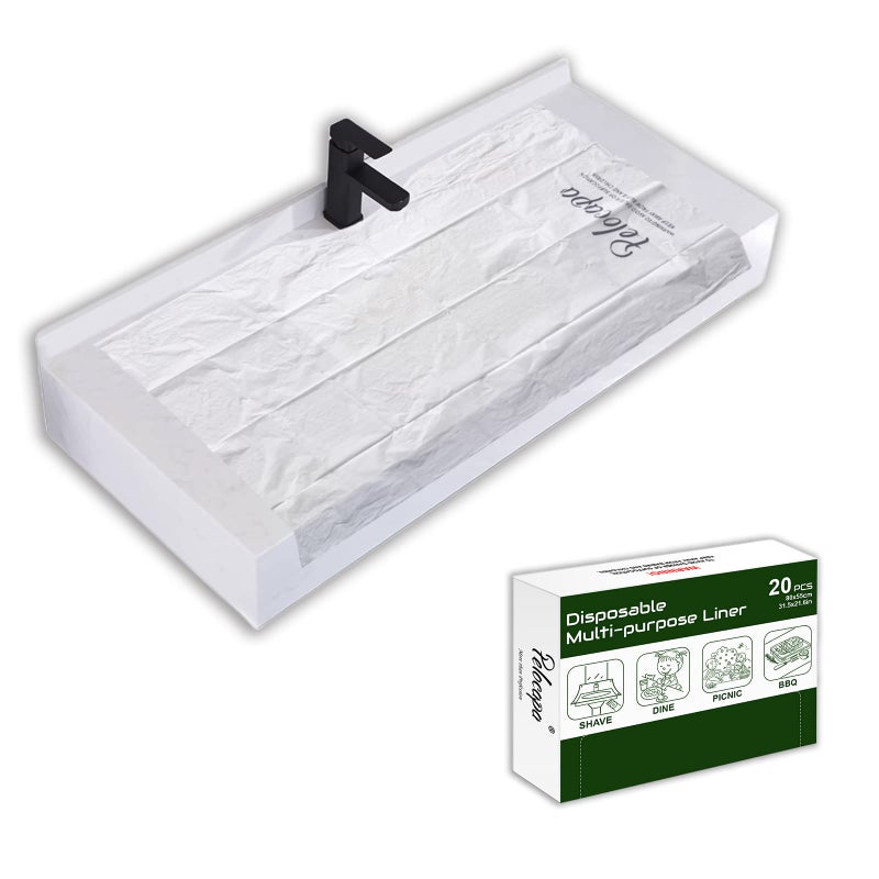 Pelocapa Pelocapa Disposable Hair Beard Catchers Disposable Sink Liners for Trimming 20 Pcs Large Sink Covers for Beard Grooming 