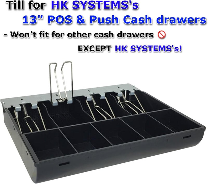 HK SYSTEMS Till for 13" POS Cash Drawer (ASIN : B072MM3DKG) & Push Cash Drawer (ASIN : B014G907WQ) only - Image 1