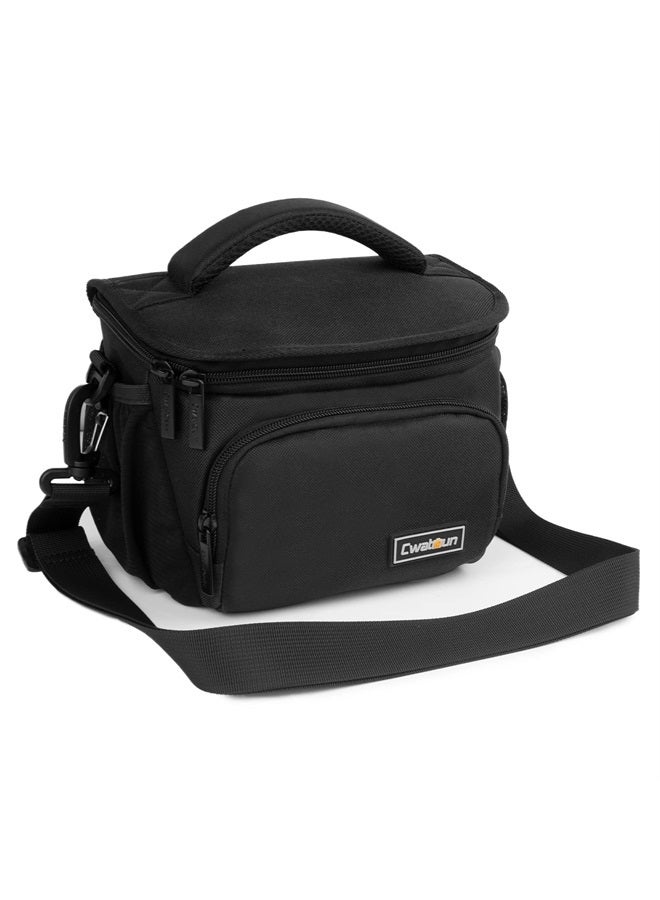 Cwatcun Small Camera Bag Compact Camera Shoulder Bag, Waterproof Digital Camera Crossbody Case, Travel Photography Bag for Canon, Nikon, Sony, Fuji DSLR/SLR/Mirrorless Cameras, Lens and Accessories - Image 1