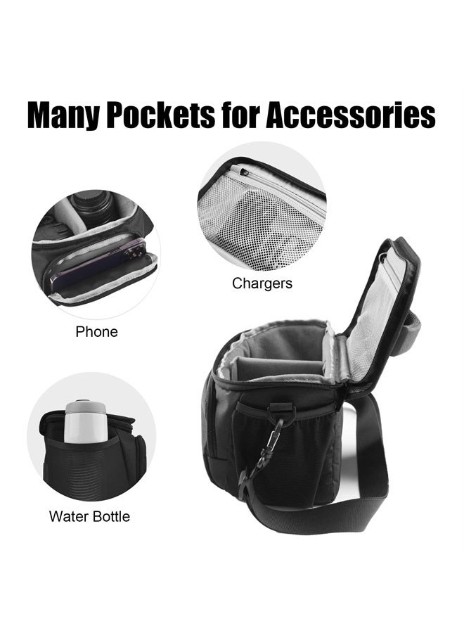 Cwatcun Small Camera Bag Compact Camera Shoulder Bag, Waterproof Digital Camera Crossbody Case, Travel Photography Bag for Canon, Nikon, Sony, Fuji DSLR/SLR/Mirrorless Cameras, Lens and Accessories - Image 3