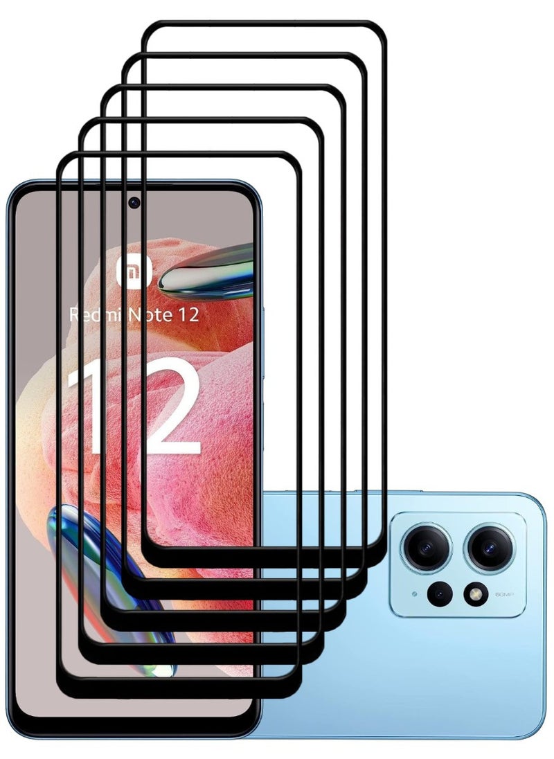 ACLIX 5 Pieces Antistatic ESD Dustproof Premium Quality High Definition Tempered Glass Screen Protector Designed For Xiaomi Redmi Note 12 4G - Image 1