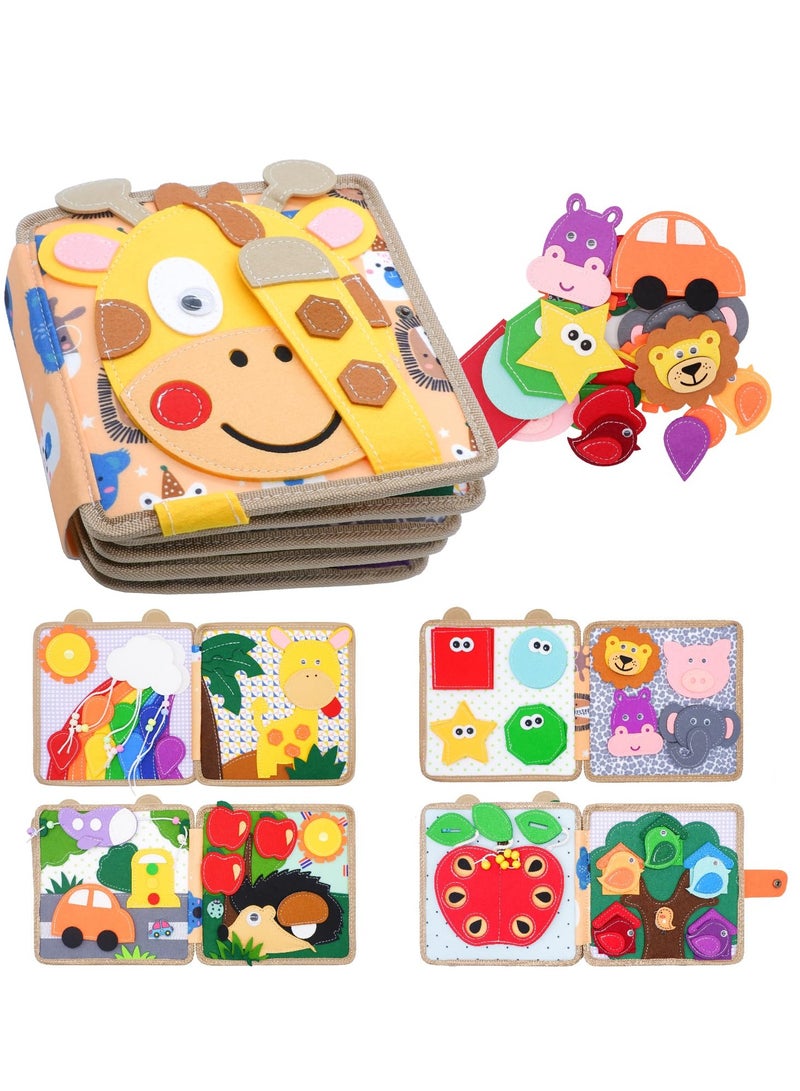 Montessori Felt Quiet Book for Toddlers - Washable Busy Book for Preschool Learning, Sensory Toys for Kids Ages 3-6, Perfect Travel Gift for Boys and Girls, Ideal for Autism Support. - Image 1