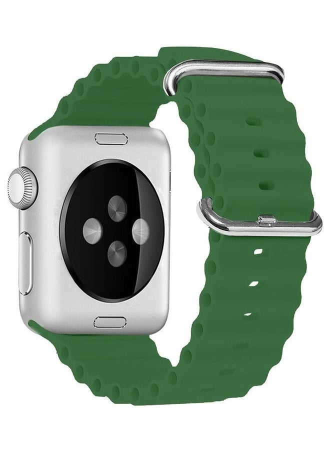 Beauenty - 2Pack for Apple Watch Ocean Band 49mm 45mm 44mm 42mm Soft Silicone Loop Strap for iWatch Series Ultra/8/7/SE/6/5/4/3/2/1 Yellow/Green - Image 1