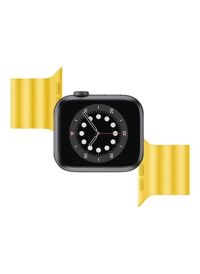 Beauenty - 2Pack for Apple Watch Ocean Band 49mm 45mm 44mm 42mm Soft Silicone Loop Strap for iWatch Series Ultra/8/7/SE/6/5/4/3/2/1 Yellow/Green - Image 1