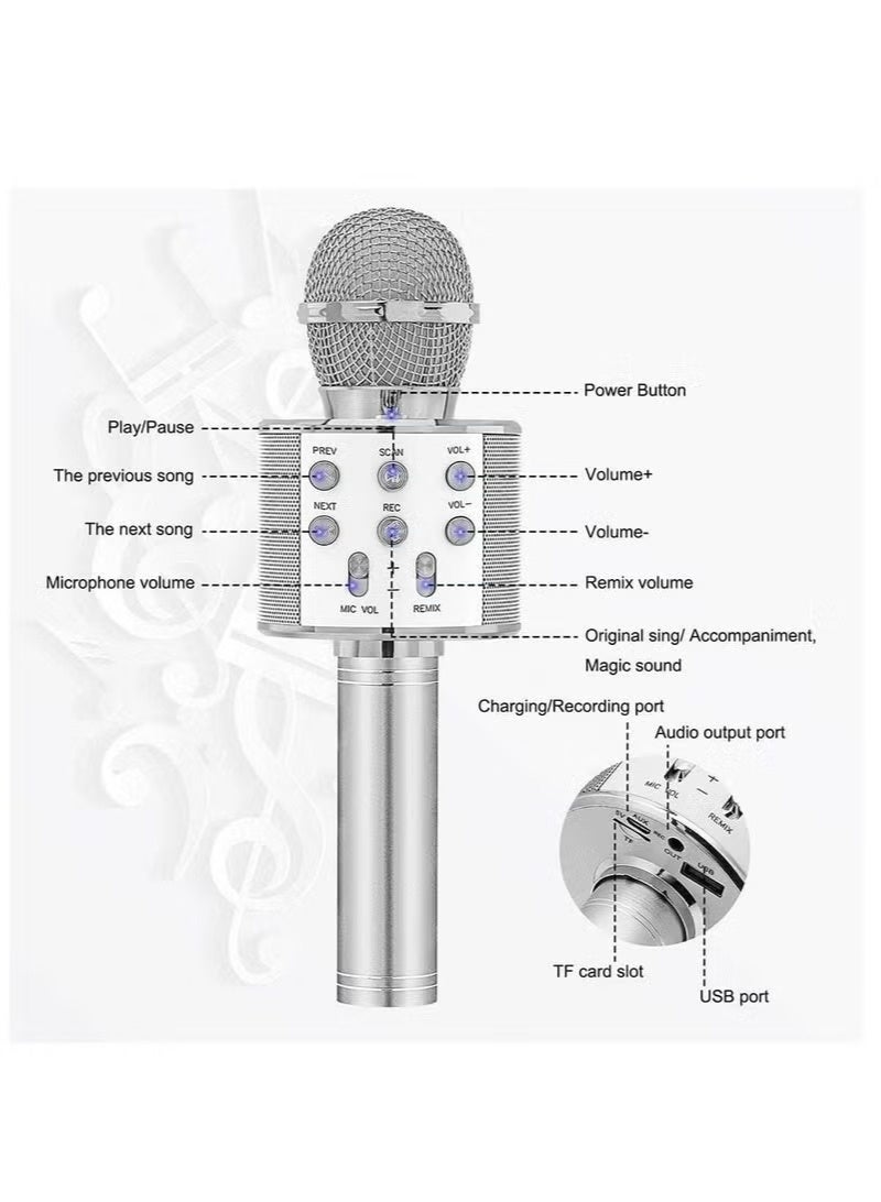 Bluetooth Microphone for kids Birthday Gift Toys for Age 3 4 5 6 7 8 9 10 Girls Boys Wireless Karaoke Mircrophone Little Kid Gifts Toy for Toddler Children - Image 3