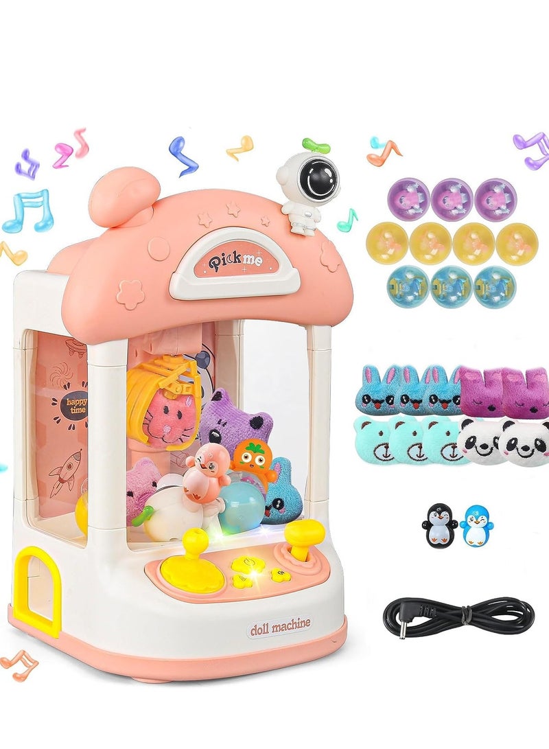 أرابايت آلة مخلب صغيرة للأطفال، آلة بيع صغيرة للعبة مكونة من 22 قطعة، لعبة أركيد آلة مخلب، لعبة أركيد آلة مخلب مع أضواء وموسيقى قابلة للتعديل، آلة مخلب للأطفال - Image 1