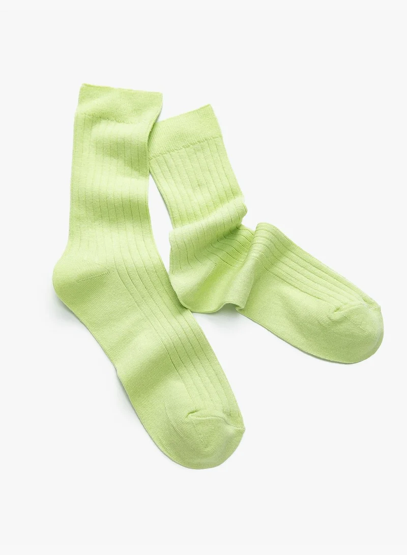 KOTON Basic Socket Socks Textured