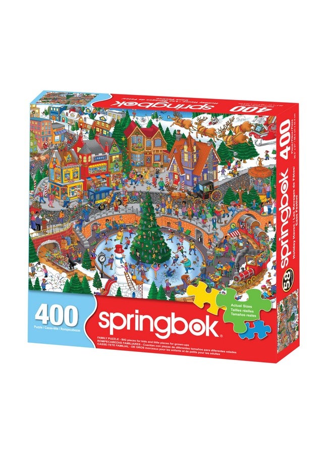 سبرينغبوك Springbok- Holiday Havoc - لغز الصور المقطوعة المكون من 400 قطعة يتميز بمشهد عطلة ممتع يتضمن كل ما نحبه في العطلات  - Image 2