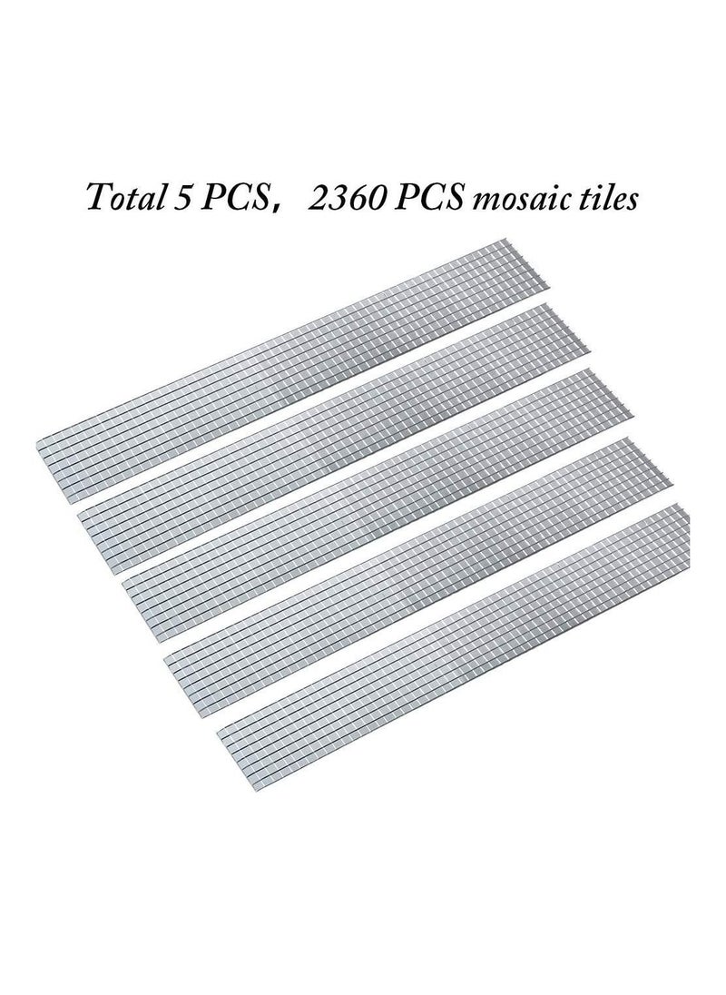 Excefore 1464 Pieces Self-Adhesive Mini Square Glass, Decorative Craft DIY Accessory Mirrors Mosaic Tiles (Silver)  - Image 3