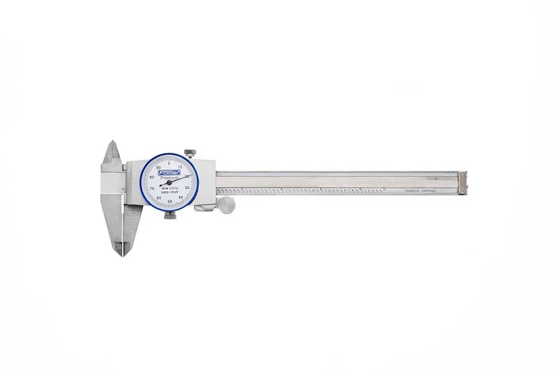 Fowler 52-008-706-0, Premium Dial Caliper With 0-6" Measuring Range (White) - Image 1
