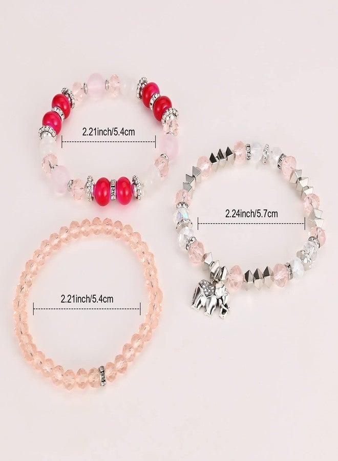 VONRU Bohemian Bracelet Sets for Women - 6 Sets Stackable Stretch Bracelets Multi-color Boho Jewelry for Women Hippie Bracelets Dainty Jewelry Best Friend Gift (Elephent Bead Bracelets) - Image 5