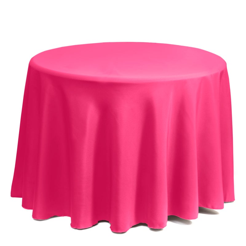 جي دي مودا Gee Di Moda Round TableCloth - 70 بوصة من قطعة قماش مستديرة من Fuchsia لمدة 24 إلى 48 بوصة طاولات مستديرة - نسيج قابلة للغسل - لبوفيه طاولة العطلة حفل عشاء ودش الطفل - Image 2