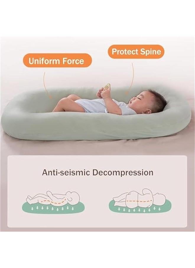 Generic Baby Lounger Cover Soft Removable Slipcover Newborn Lounger Cover Infant Floor Seat Cover Lounger Pillow Case Fitted Most Baby Nest Loungers for Boys and Girls (Blue, Other)  - Image 3