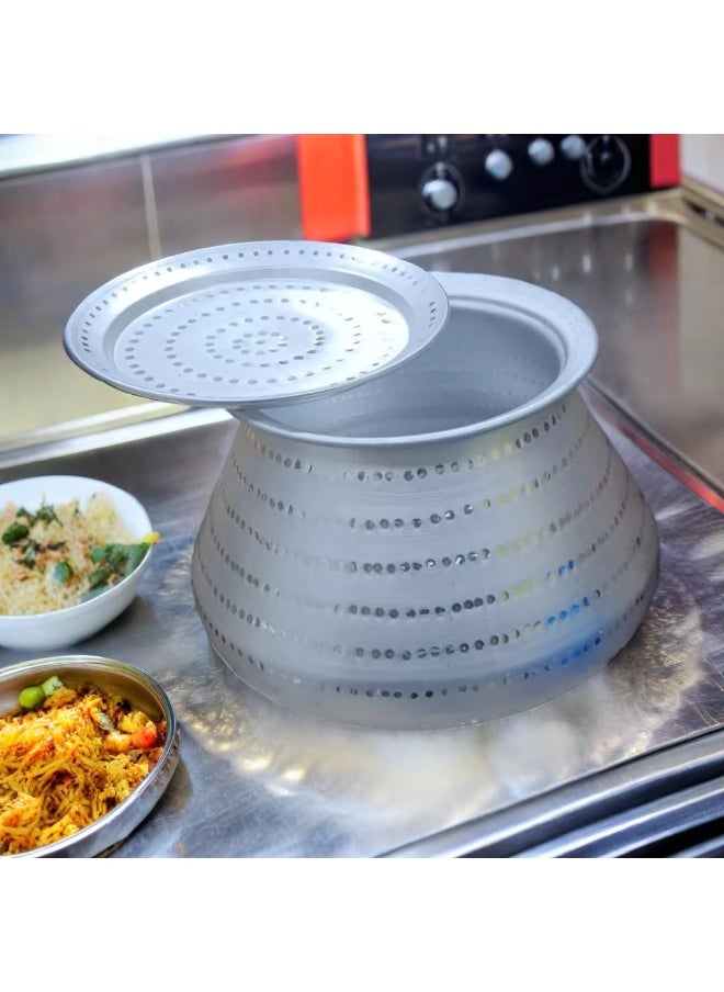 SAQOWARE - Saqoware Heavy-Duty Aluminum Biryani Pot with Lid-4 Kg Capacity | Mandi Cooking Pot | Arabic Rice Cooking Pot | Outdoor Camping Cooking Pot for Large Gatherings and Family Feasts - Image 1