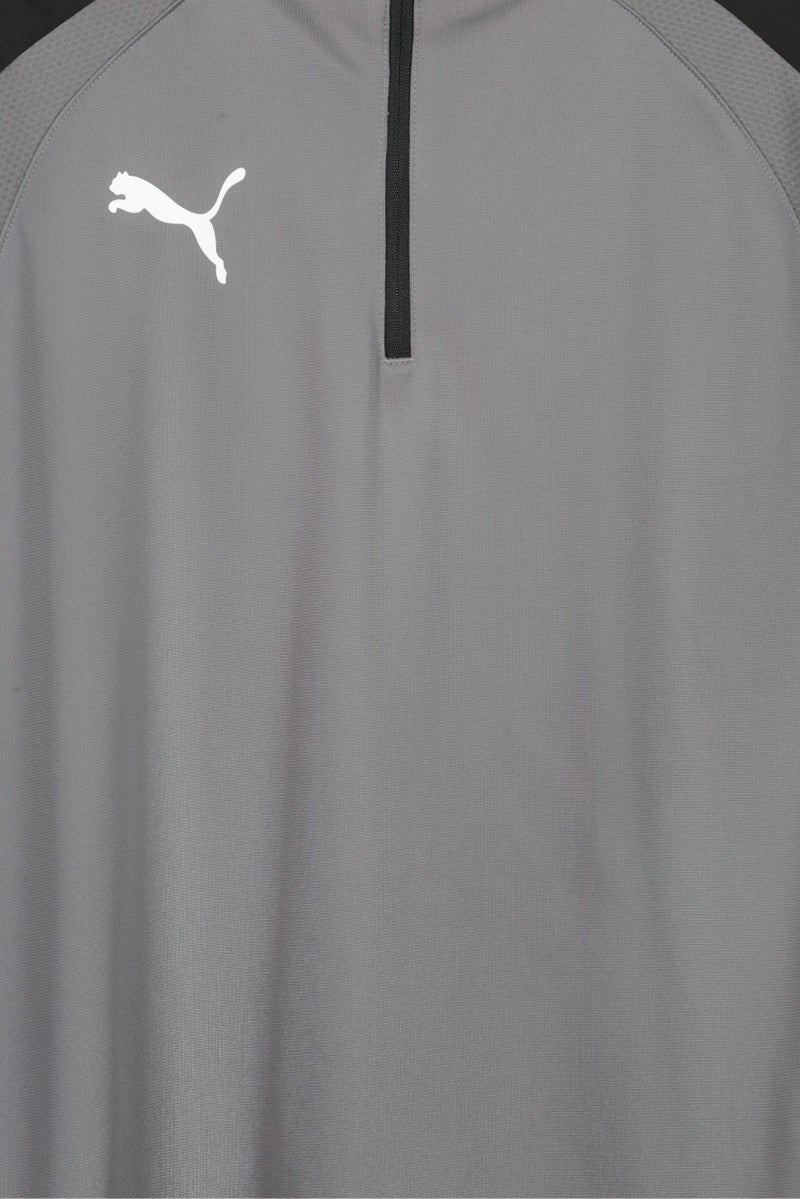 PUMA Men Sportswear Fit Half Zip Long Sleeve Football Sweatshirt, Grey - Image 5